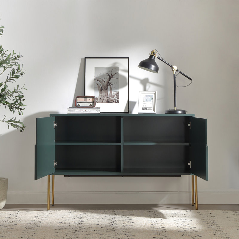 Desserte moderne de 48,41 po Neerja, crédence de rangement, buffets et buffets