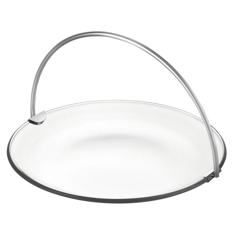 Assiette décorative en verre Ferranti, H 5,11 po x l 8,3 po x P 8,3 po