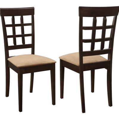 2 Dining Room Chairs In Cappuccino Beige - Stylish And Practical 2Pcs Ergonomic Support & Design