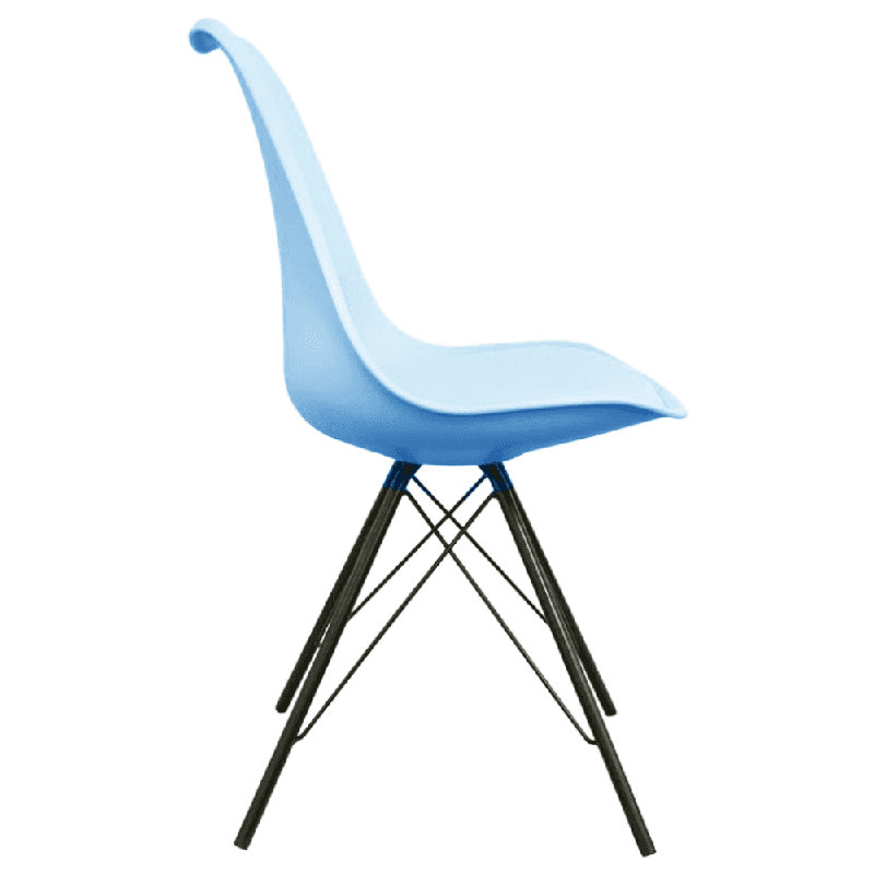 Aneta Plastic Side Chair, Light Blue