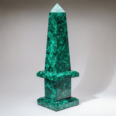 Large Genuine Polished Malachite Obelisk (16.5 Lbs)