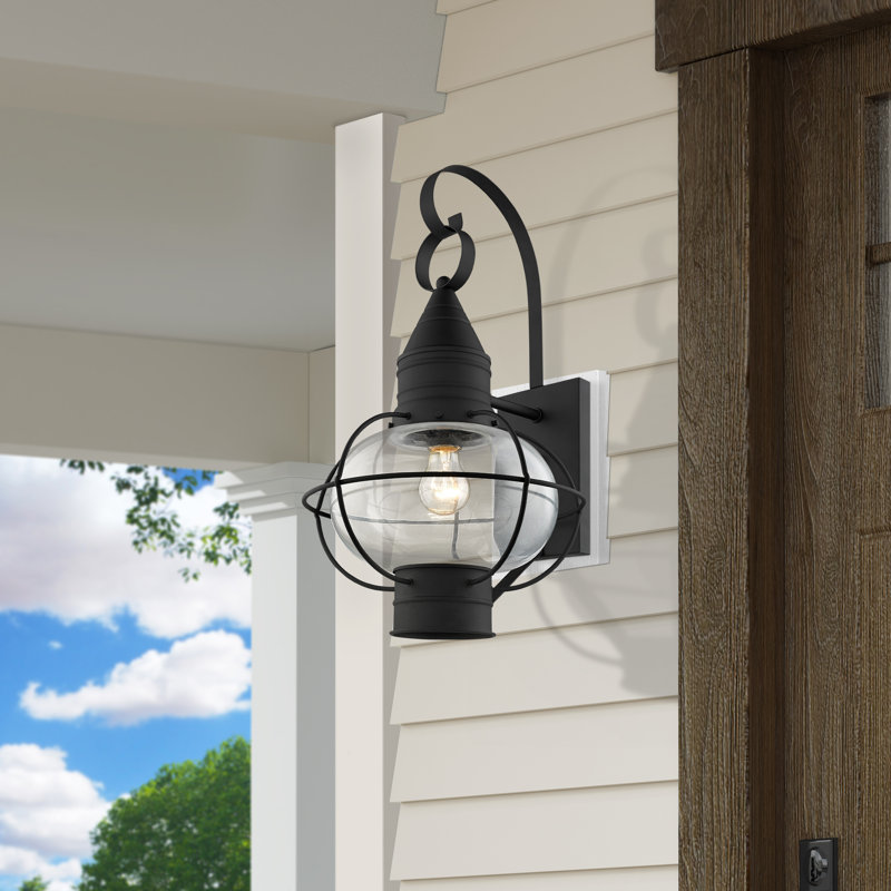 Aster Solid Brass Wall Light, Black, 20.5" H x 11" W x 13" D