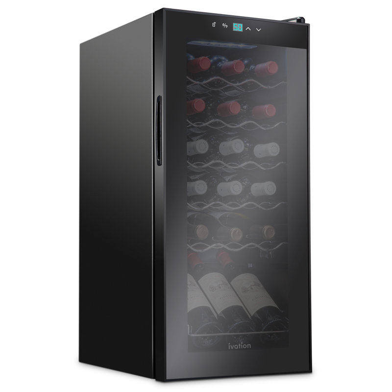 Ivation Single Zone 13.6'' Freestanding 18 Bottle Wine Refrigerator