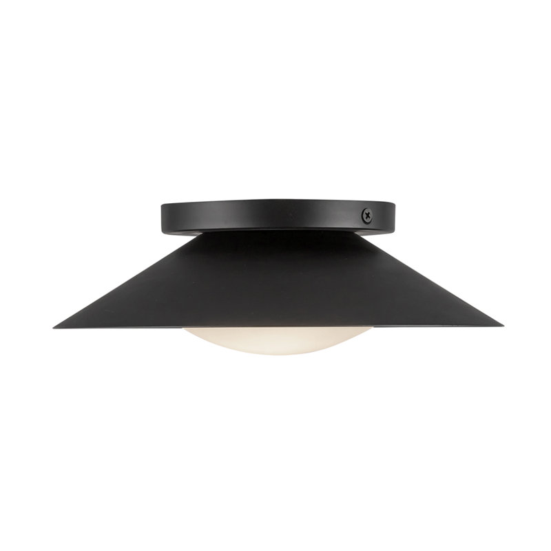 Cleo 1 - Light LED Flush Mounted Sconce, Black, Black/White