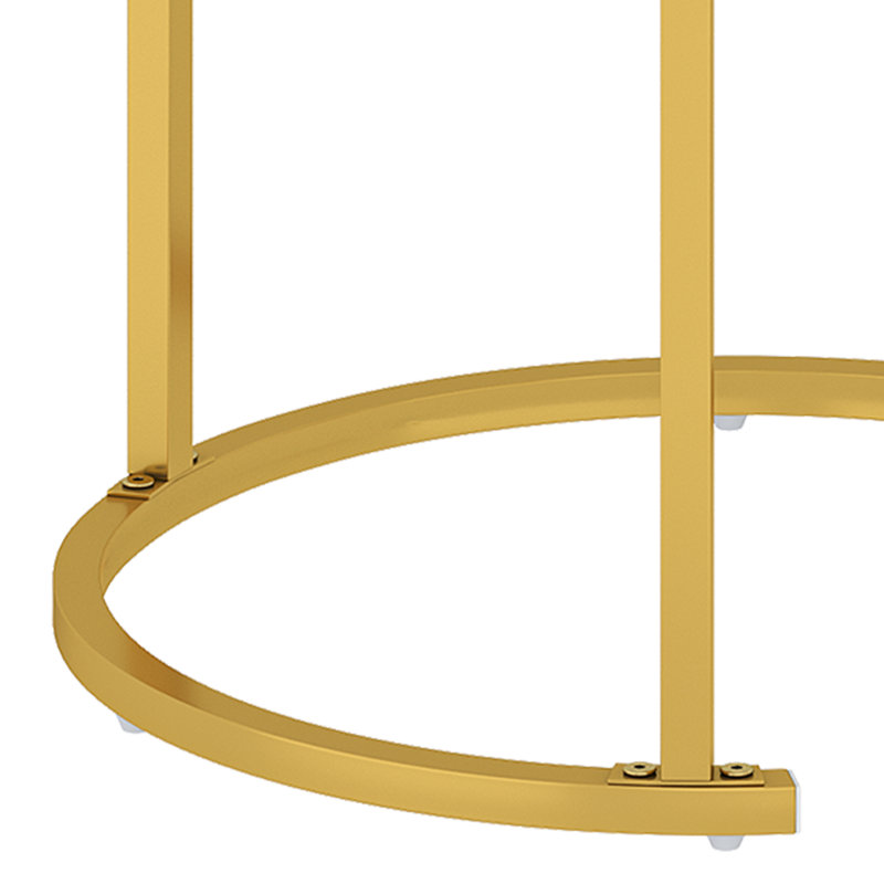 Lift Top Wooden Coffee Table,Centre Table with Storage, White, Gold
