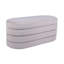Banc avec rangement en velours taupe
