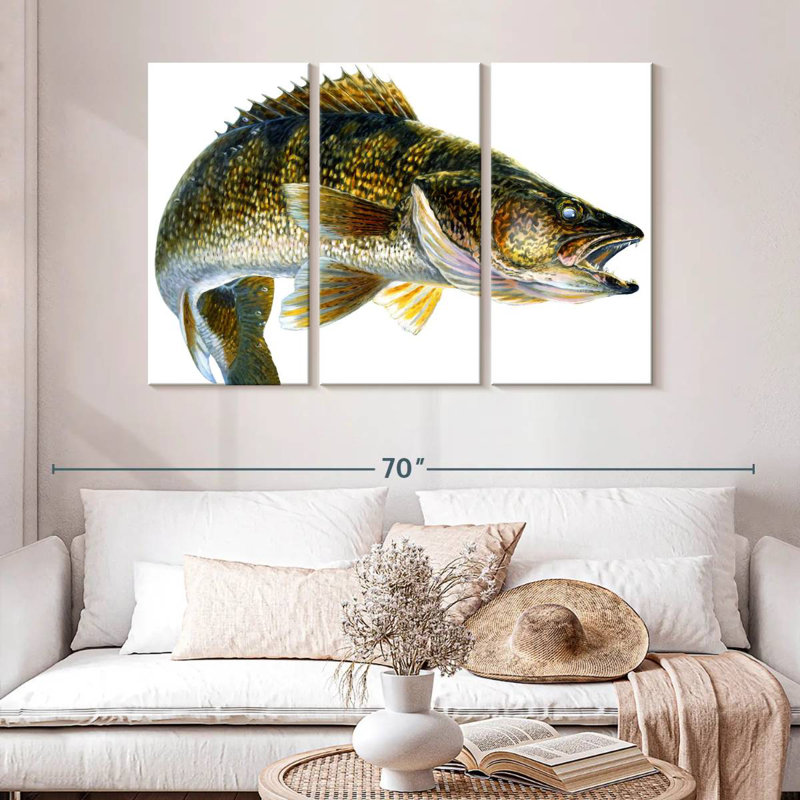 Brampt Break Line Walleye, 32" H x 50" W
