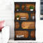 Tablette de rangement en S 71,26 "à 4 niveaux pour salon, bureau, chambre à coucher