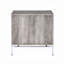 Table de chevet moderne avec tablette ouverte et 1 tiroir, chêne blanc gris