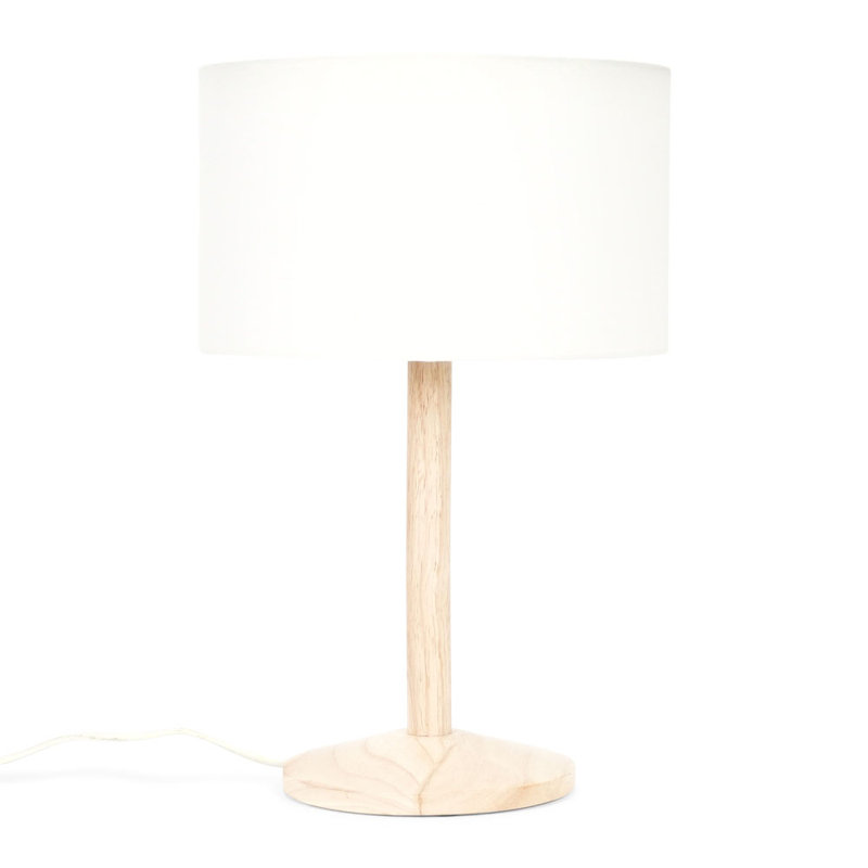Wood Desk Lamp, White