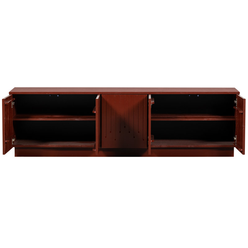 Pencil Tv Unit Pine [Fsc], Merlot Gloss