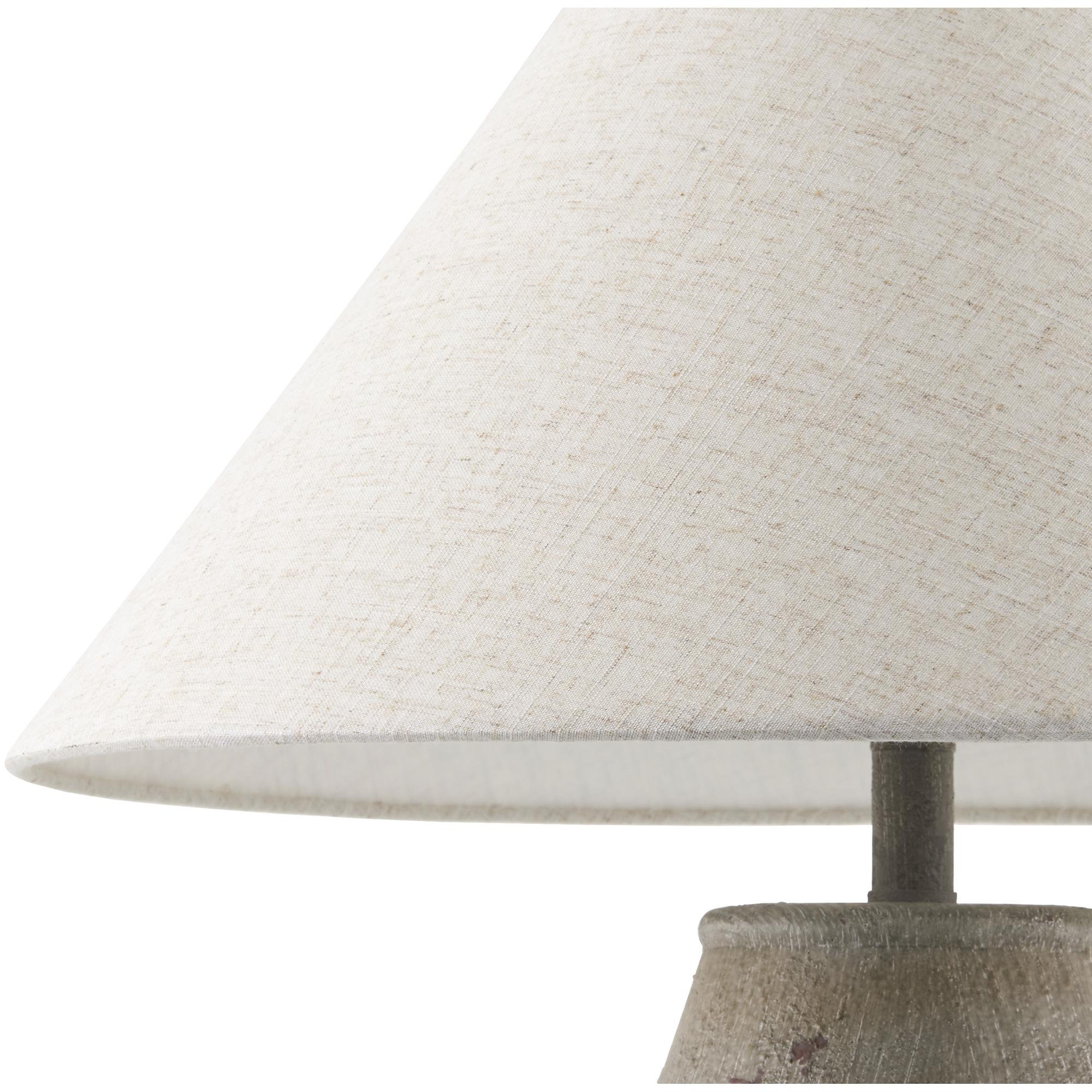 Batavia Ceramic Table Lamp, Gray, Wheat