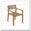 Ensemble de salle à manger 5 pièces rond en bois d'acacia avec design à lattes-1732422696