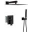 Système de douche double en bronze huilé - Support mural carré de 30,5 cm (12 po)
