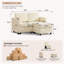Ensemble de canapé modulaire en similicuir avec repose-pieds de rangement - 2 places + repose-pieds-130065508-130065510