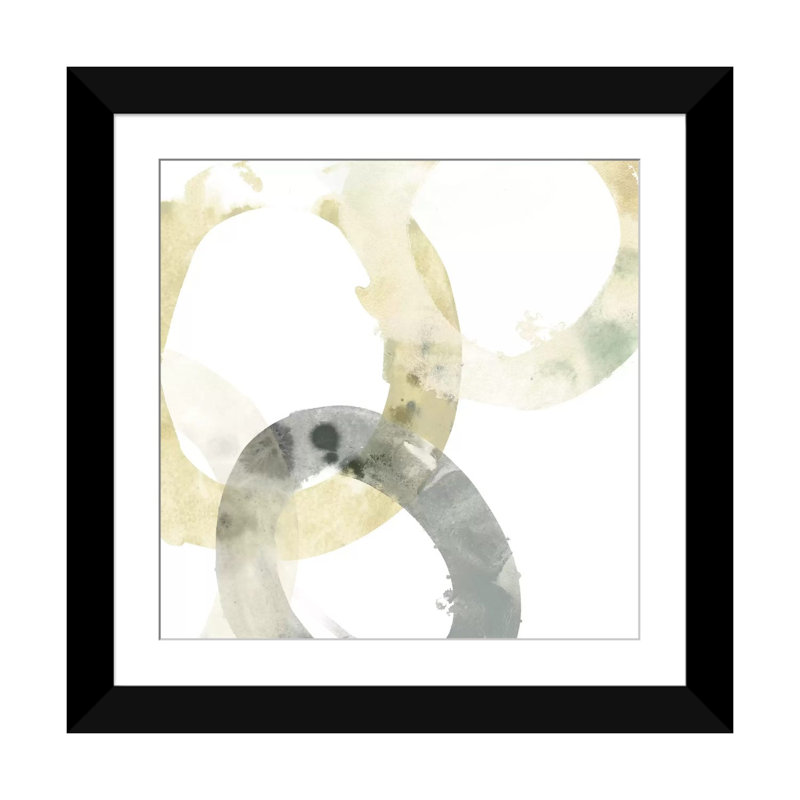 « neutral halo i », impression sur toile, H 24 po x l 24 po x P 1 po, Papier avec cadre noir, Blanc