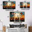 Vision urbaine urbaine, bleu, rouge, orange, ensemble d'art mural africain-1027585895-1027585947