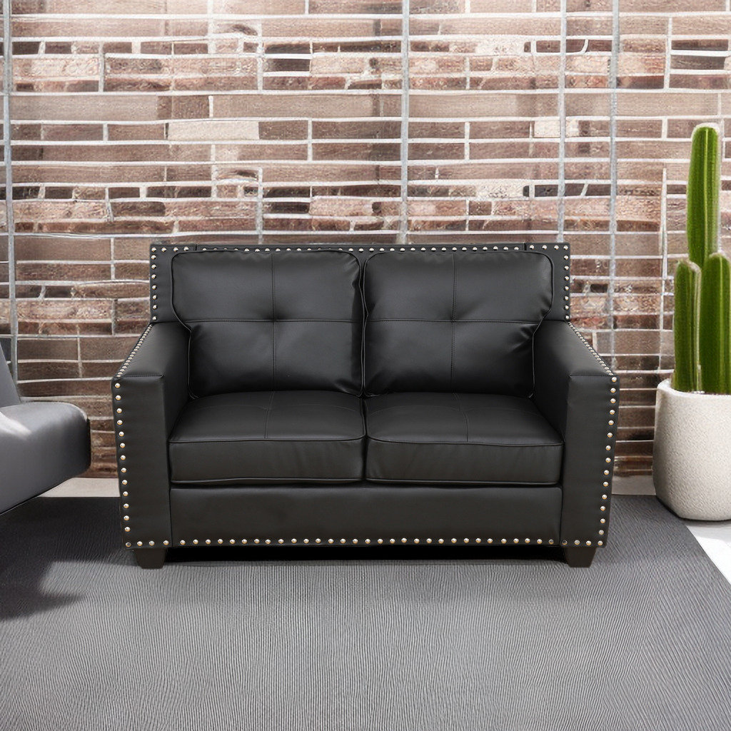 Ebern Designs Modern Faux Leathe Loveseat For Home Or Office - Wayfair ...