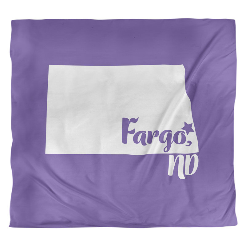 Housse de couette fargo north dakota, Housse de couette pour très grand lit, Mauve, Microfibre