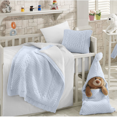 Kingsley 6 - Piece Wool Crib Bedding Set