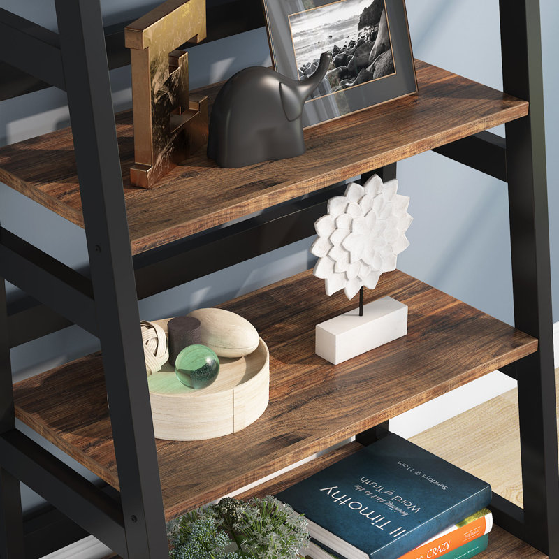 Fatoumata Ladder Bookcase, Brown/Black