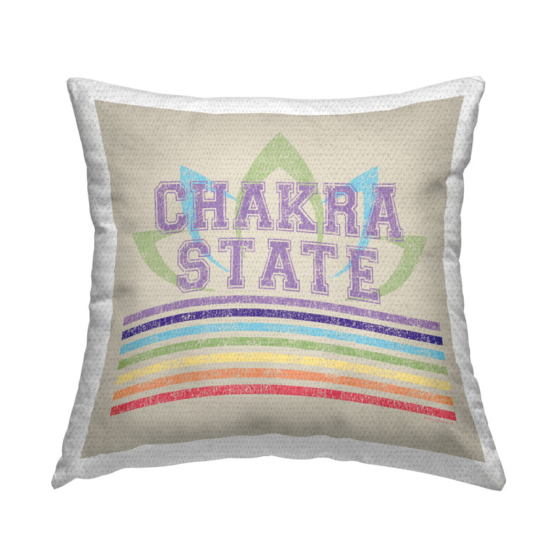 Coussin d'extérieur vintage imprimé Vintage Chakra State