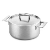 Mepra Casserole 2 Hand. with Lid Att.Pewter Stainless Steel