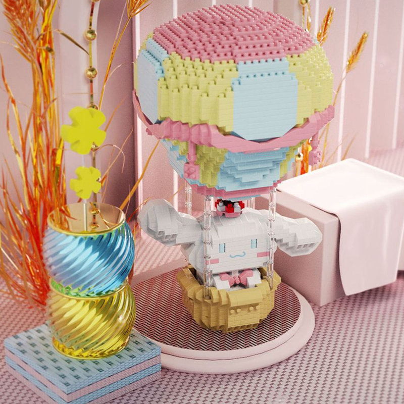Caricature de blocs de chien en plastique ABS, assemblage de mini jouets en 3D pour filles, garçons, 6049