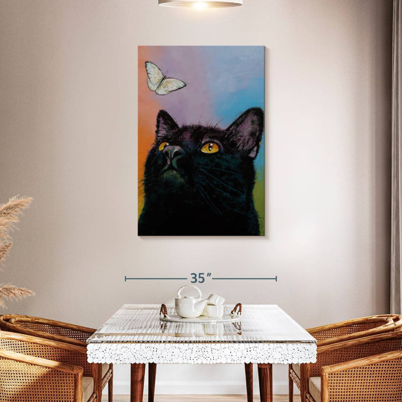 Brampt Black Cat Butterfly, 45" H x 30" W