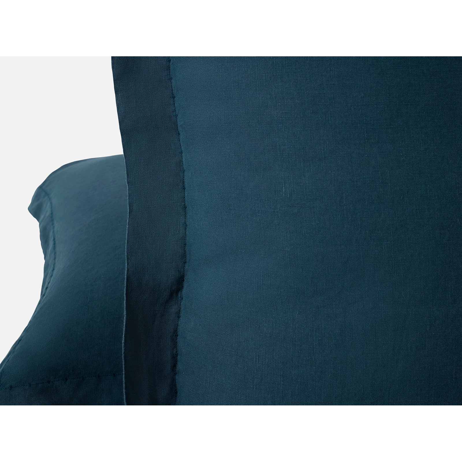 Coyuchi Organic Relaxed Linen Sham, King, Midnight Indigo