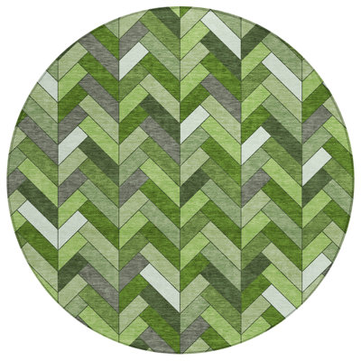 Machine Washable Indoor/Outdoor Chantille ACN2296 Geometric Rug