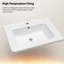 Plateau de meuble-lavabo simple blanc 28 po x 19 po avec 1 trou de robinet et trop-plein (lavabo seulement)