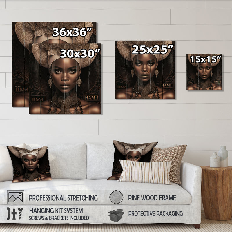 Herny - Panneaux de décoration murale en bois tendance, H 15 po x l 15 po