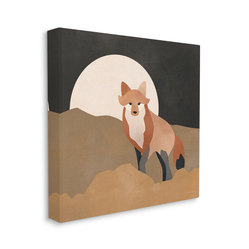 Portrait de renard sur toile, H 36 po x l 36 po x P 1,5 po