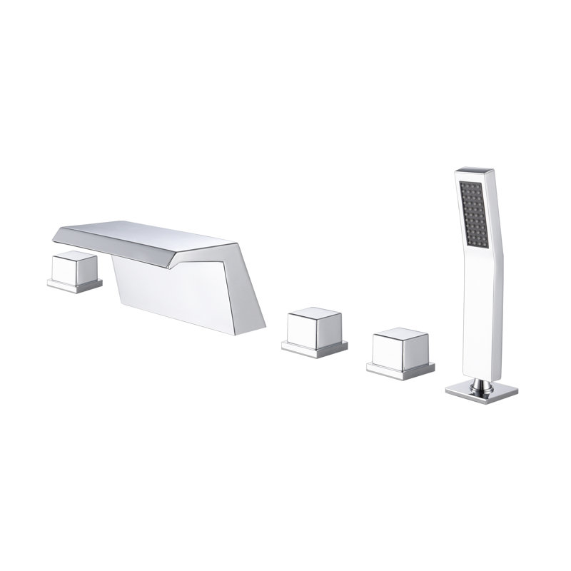 1 Handle Deck Roman Tub Faucet with Diverter, Chrome