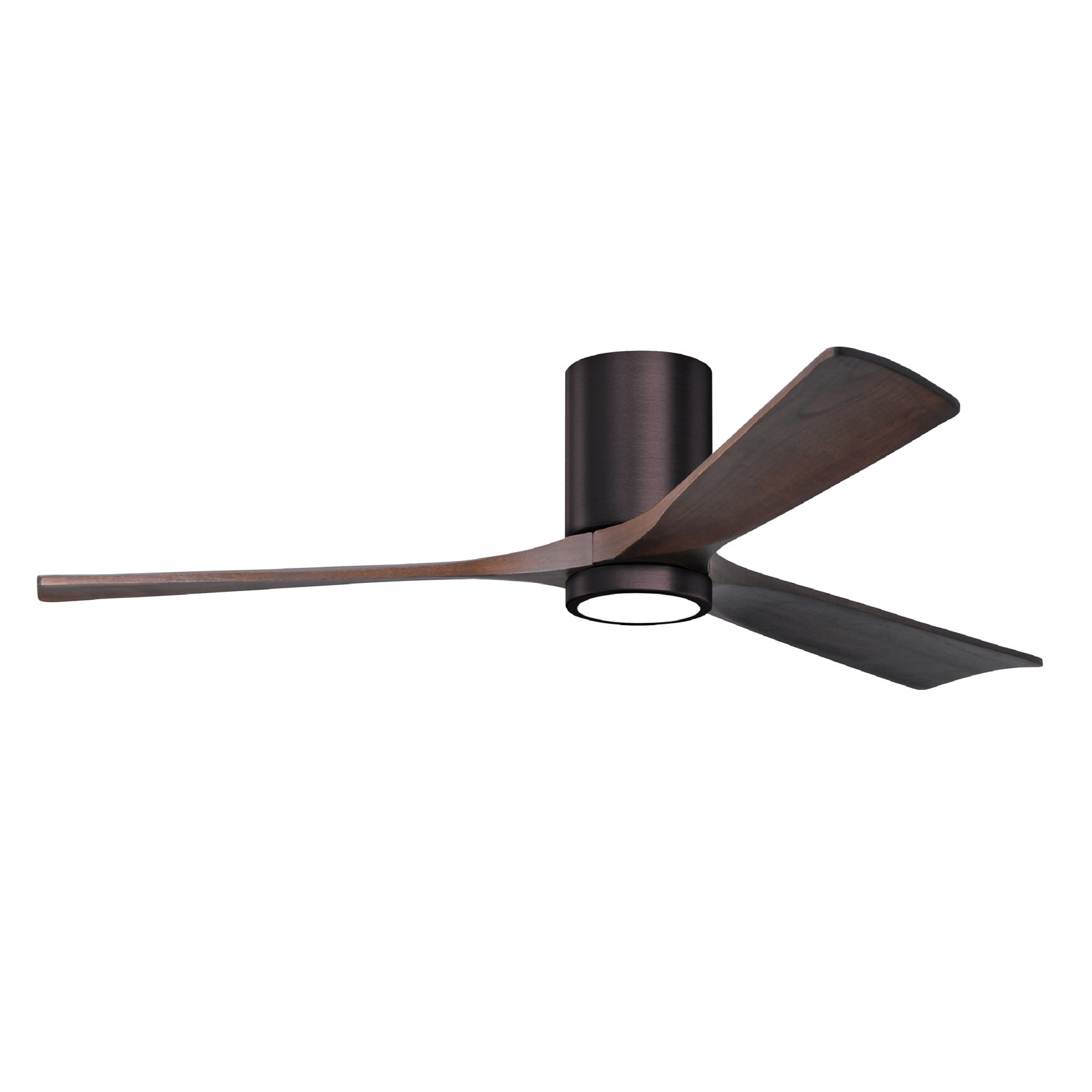 Olivier 3 Blade Ceiling Fan with LED Light Kit, Walnut, Brushed Bronze, 60"