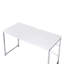 Bureau d'écriture rectangulaire blanc avec placage et paquet de 46 lb, poids de 22 x 0,8 mm, taille du tube en métal
