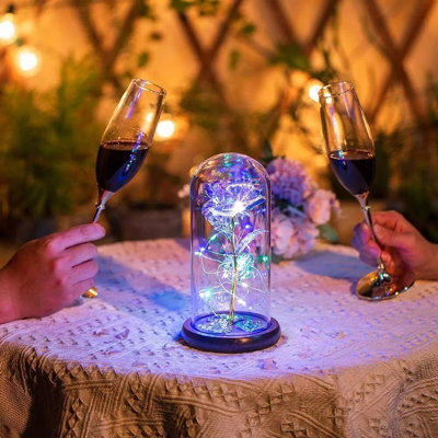 Mother’s Day Eternal Rose Flower Led Enchanted Galaxy Rose Girlfriend Gifts Red