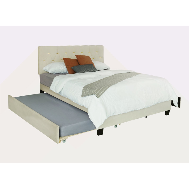 Lit gigogne pour lit Queen, Beige
