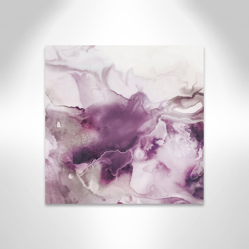 Swerve lavande - peinture sur toile sans cadre, H 24 po x l 24 po x P 1,38 po