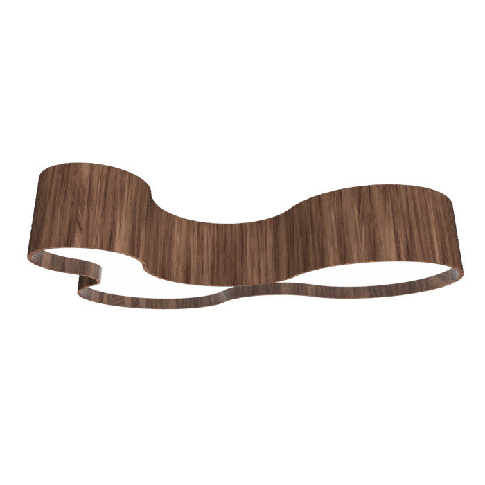 1 - Light LED Flush Mount, American Walnut