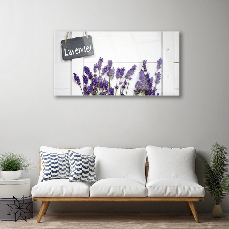 Glass Print Wall Art 100X50cm Image Printed On Glass Decorative Wall Picture Behind Toughened / Tempered Safety Real Glass For Kitchen & Living Room Theme: Flowers Floral