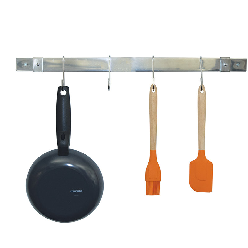 Stainless Steel Adjustable Wall-Mounted Pot Rack Bar