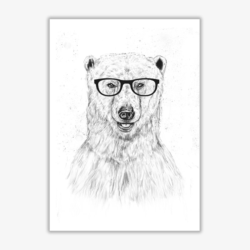 Geeky Bear by Mercedes Lopes Charro - Print, No Frame, 42 cm H x 29.7 cm W x 1 cm D