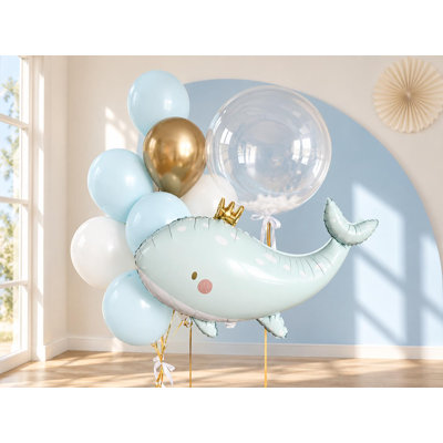 Ensemble de ballon de baleine - Décoration de douche de bébé océanique pastel