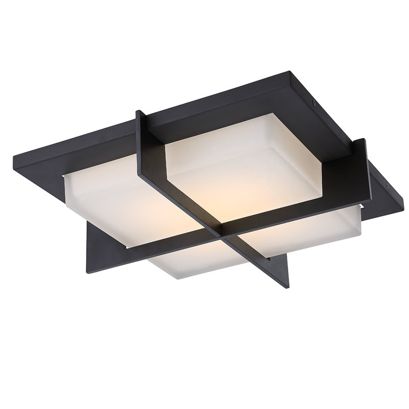 Razor 1 - Light LED Flush Mount, Stainless Steel, 3.25" H x 15.75" W x 15.75" D, 40 Watt