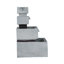 Decorative 4-Tier Block Fountain - 13.6" x 15.7" x 22.4" - Grey/Black