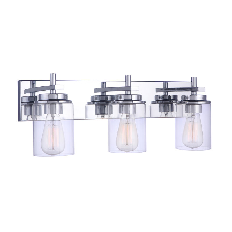Éclairage pour salle de bain 3 lumières Reeves, Chrome