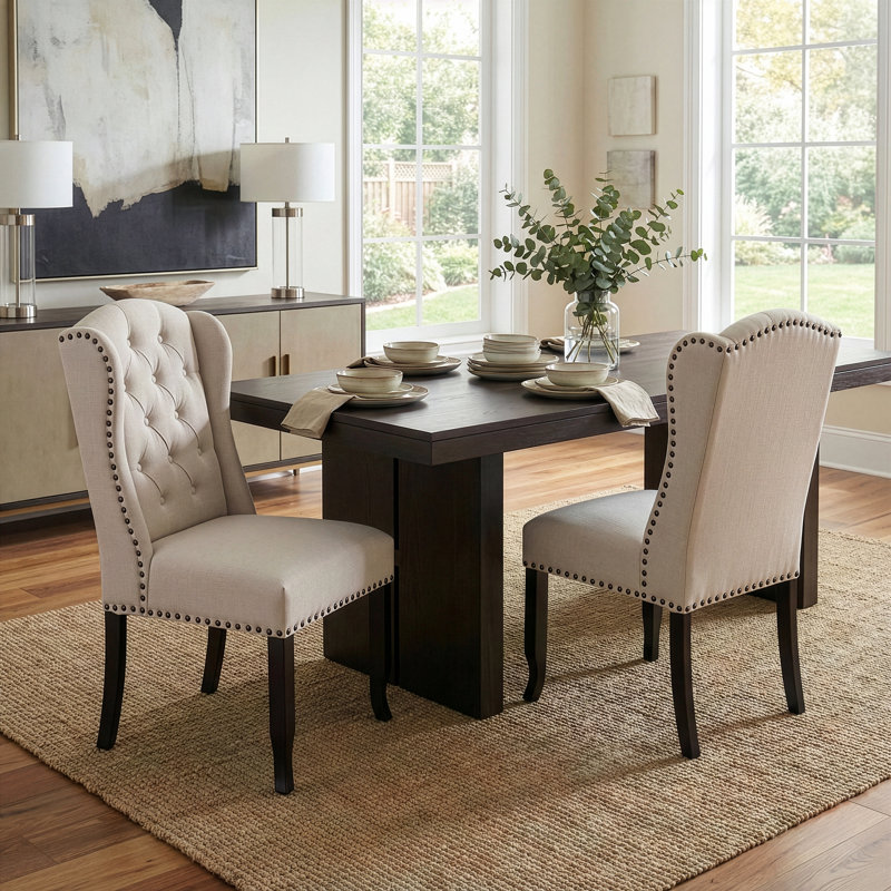 Chevaliers 20.75'' H Tufted Upholstered Side Chair