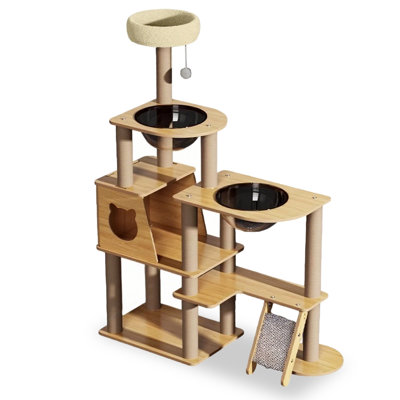 4 Tiers Cat Tree with Condons,Perch,Scratching Posts